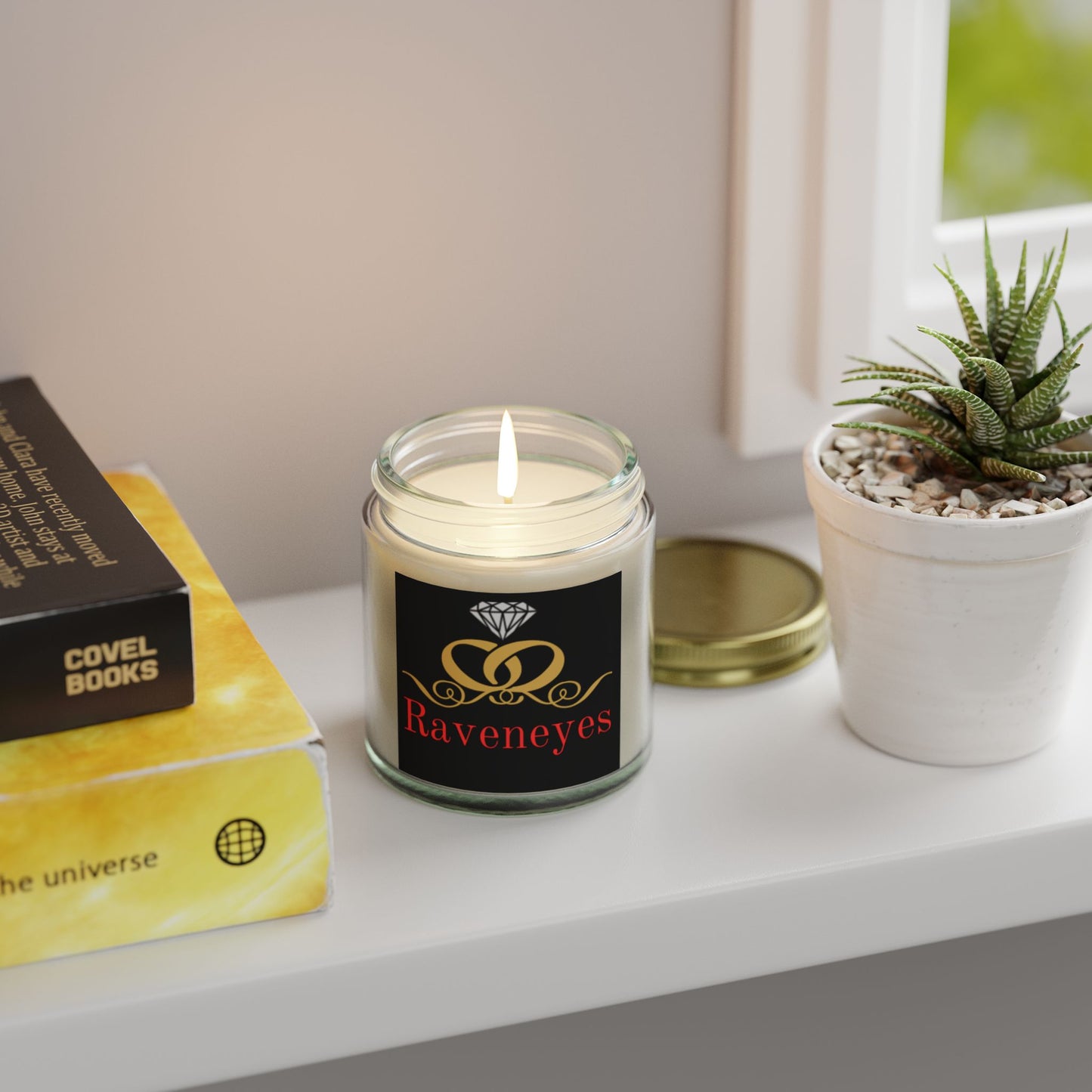 Luxury Scented Candle, Aromatic Gift for Relaxation, Home Decor, Birthday, Wedding, Spa Day, Raveneyes Design