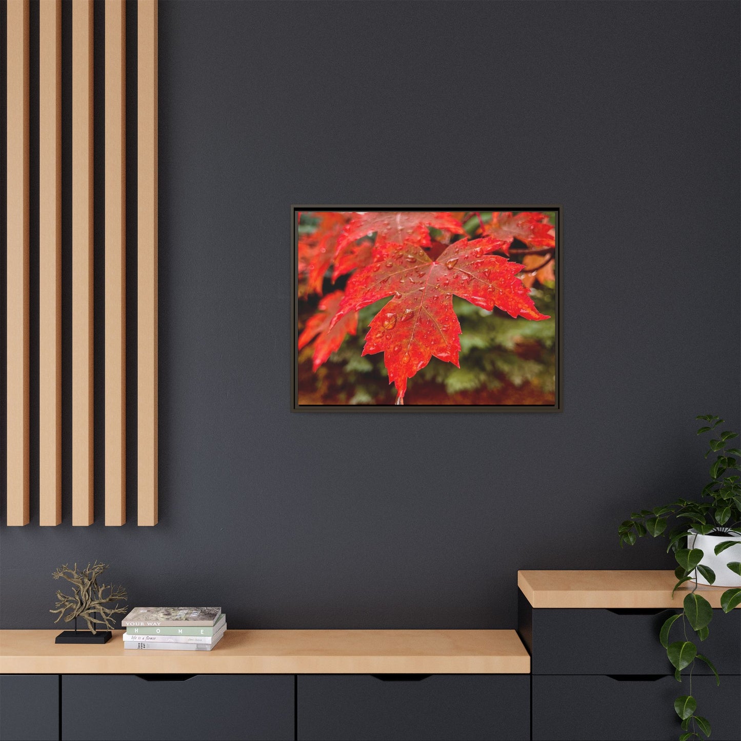 Vibrant Nature Wall Art, Autumn Decor, Framed Canvas Print, Home Decor, Gift for Nature Lovers, Fall Decoration, Thanksgiving