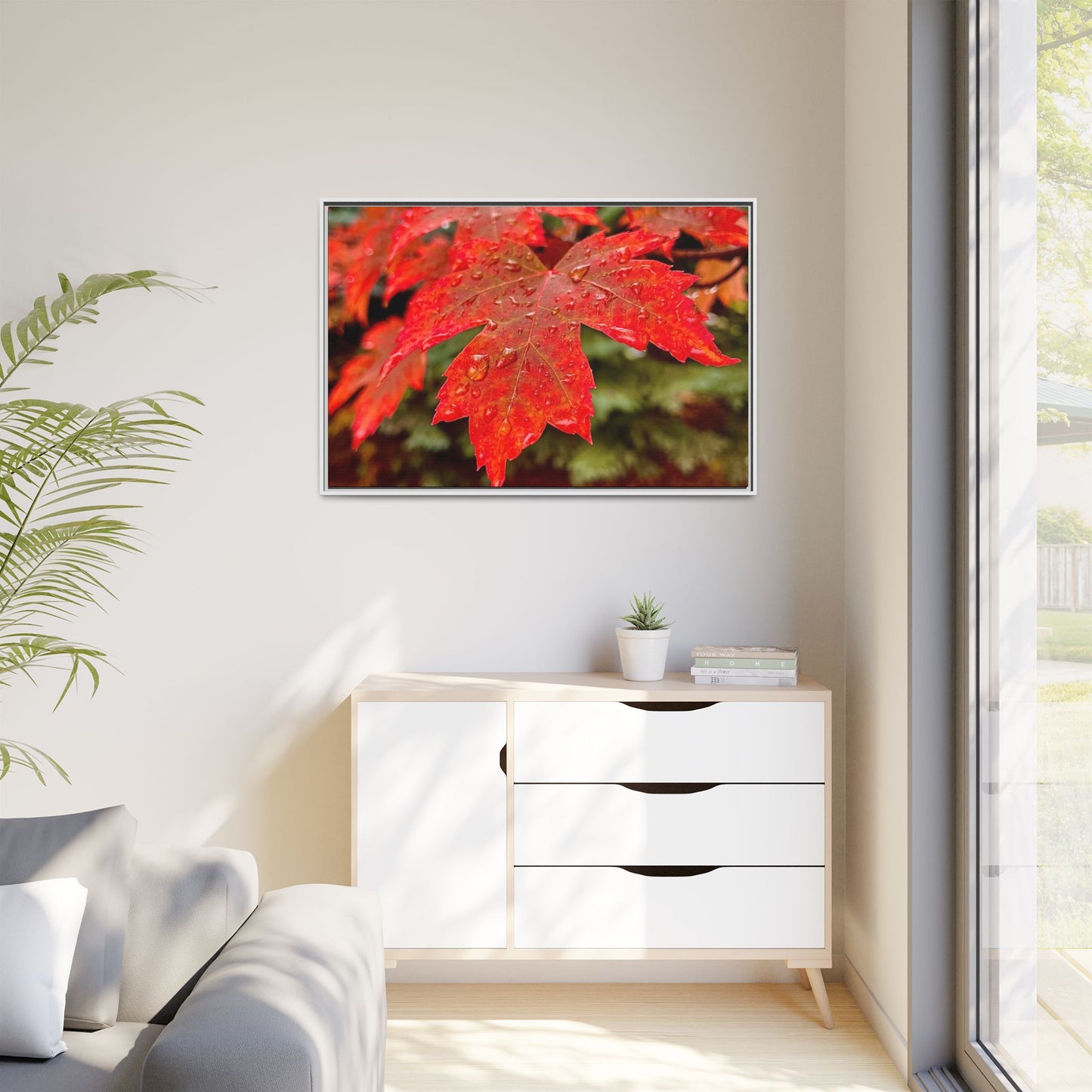 Vibrant Nature Wall Art, Autumn Decor, Framed Canvas Print, Home Decor, Gift for Nature Lovers, Fall Decoration, Thanksgiving