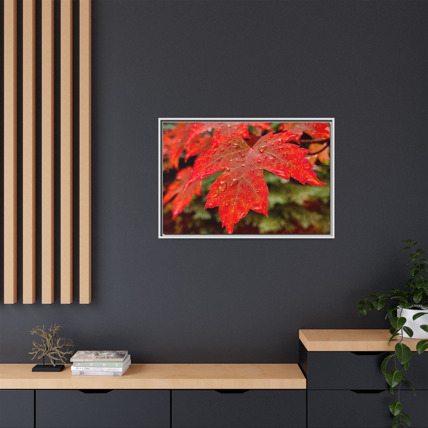 Vibrant Nature Wall Art, Autumn Decor, Framed Canvas Print, Home Decor, Gift for Nature Lovers, Fall Decoration, Thanksgiving