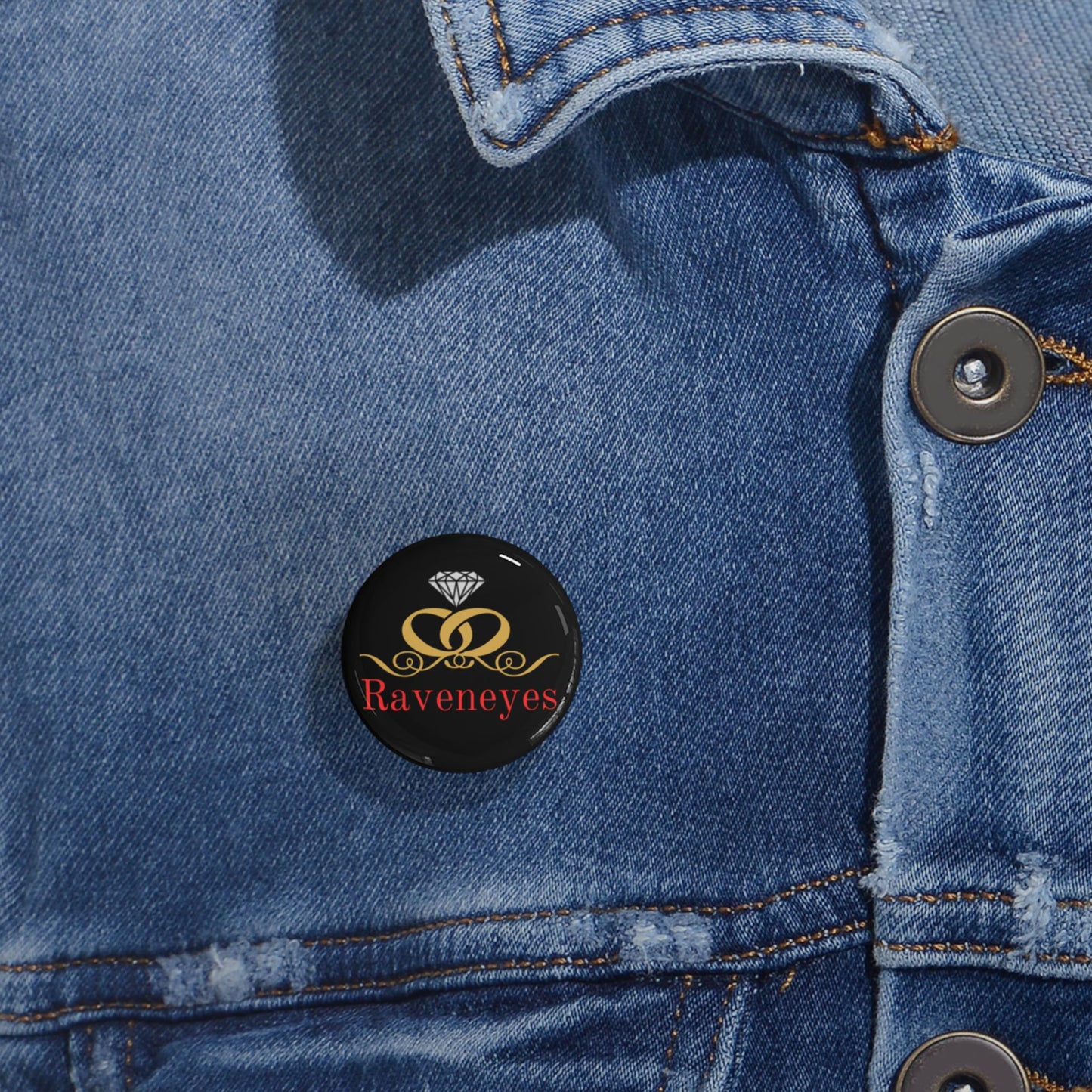 Stylish Round Pins | Raveneyes Design, Party Accessories, Fashion Pins, Gift for Her, Unique Jewelry