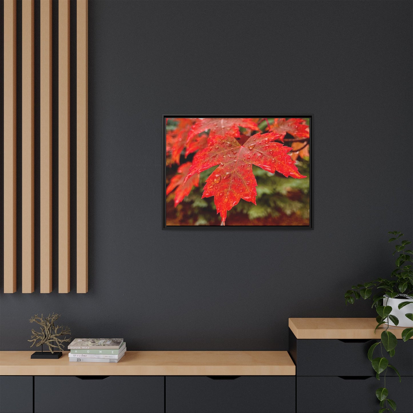 Vibrant Nature Wall Art, Autumn Decor, Framed Canvas Print, Home Decor, Gift for Nature Lovers, Fall Decoration, Thanksgiving