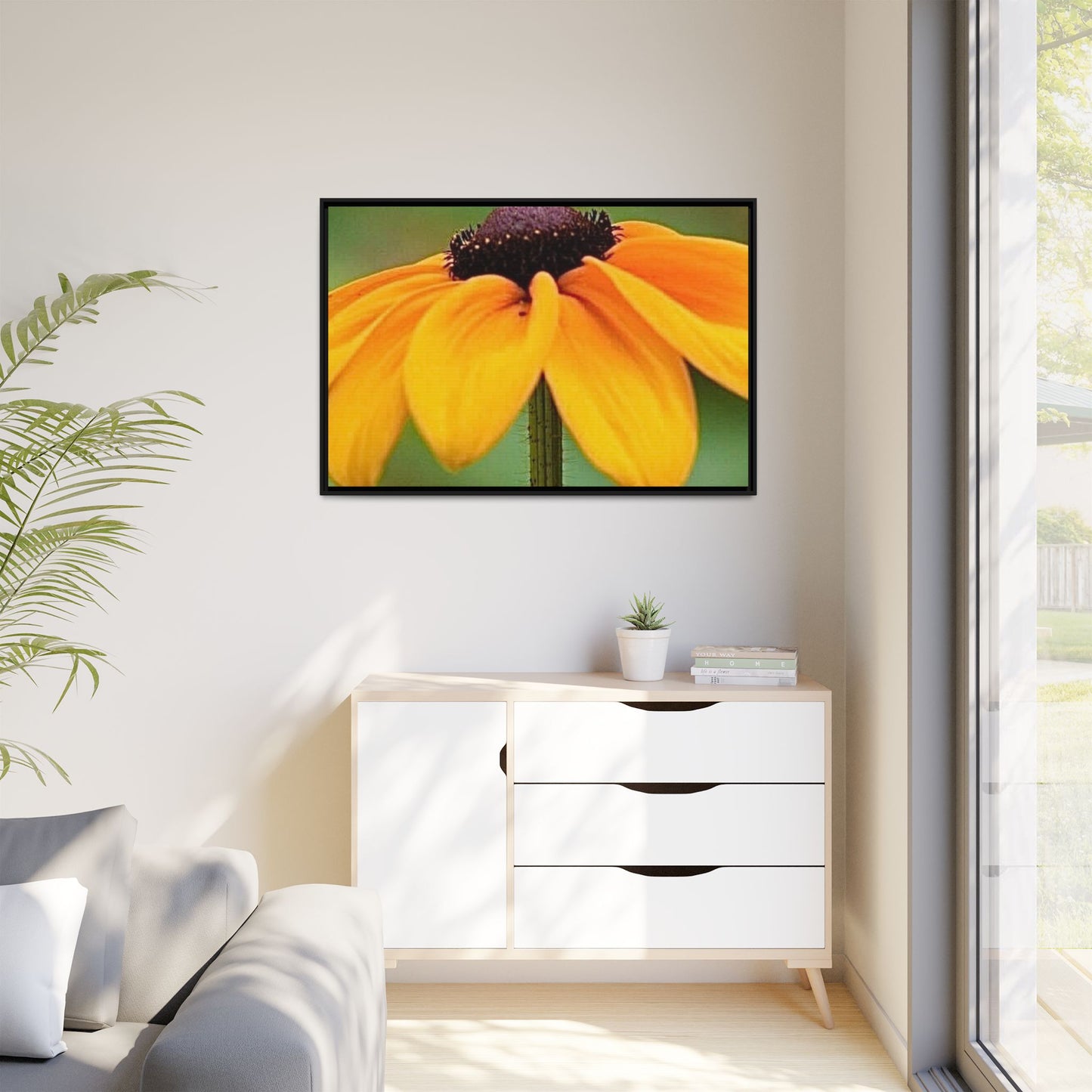 Framed Canvas Art Print, Vibrant Flower Wall Decor, Nature Photography for Home, Gift for Garden Lover, Modern Room Accent, Floral Artwork