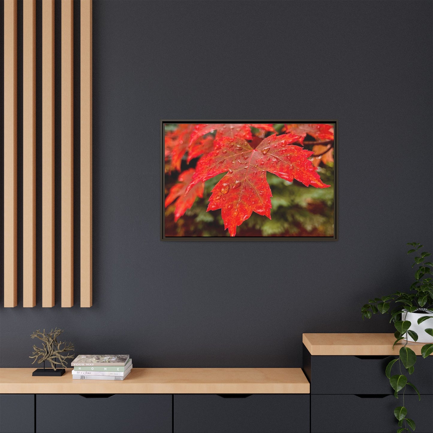 Vibrant Nature Wall Art, Autumn Decor, Framed Canvas Print, Home Decor, Gift for Nature Lovers, Fall Decoration, Thanksgiving