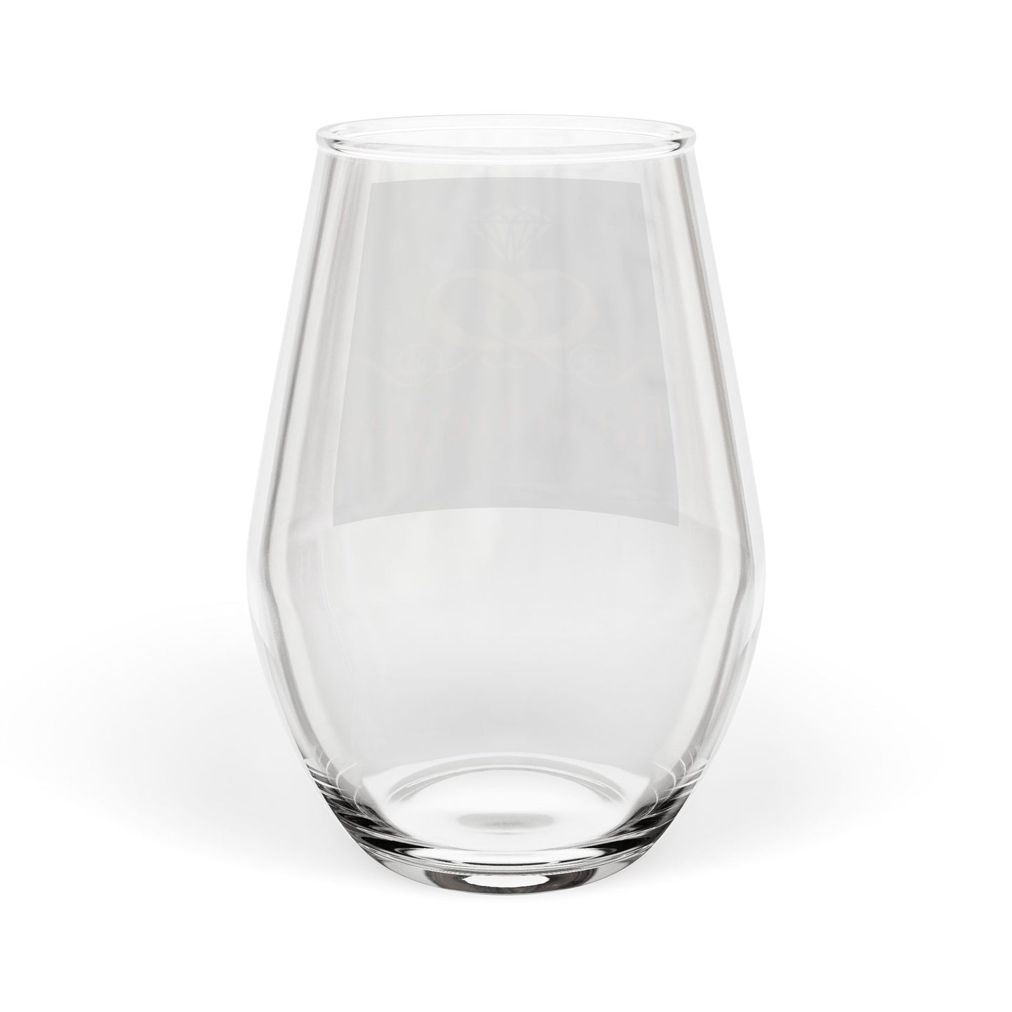Elegant Stemless Wine Glass for Celebrations | Raveneyes Design, Gift for Wedding, Engagement, and Housewarming, Personalized Wine Glass