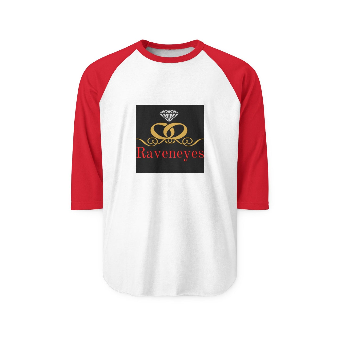 Unisex Three-Quarter Sleeve Raglan Shirt with Raveneyes Design | Casual Wear, Sports Shirt, Gift for Him/Her, Everyday Use, Festival Apparel
