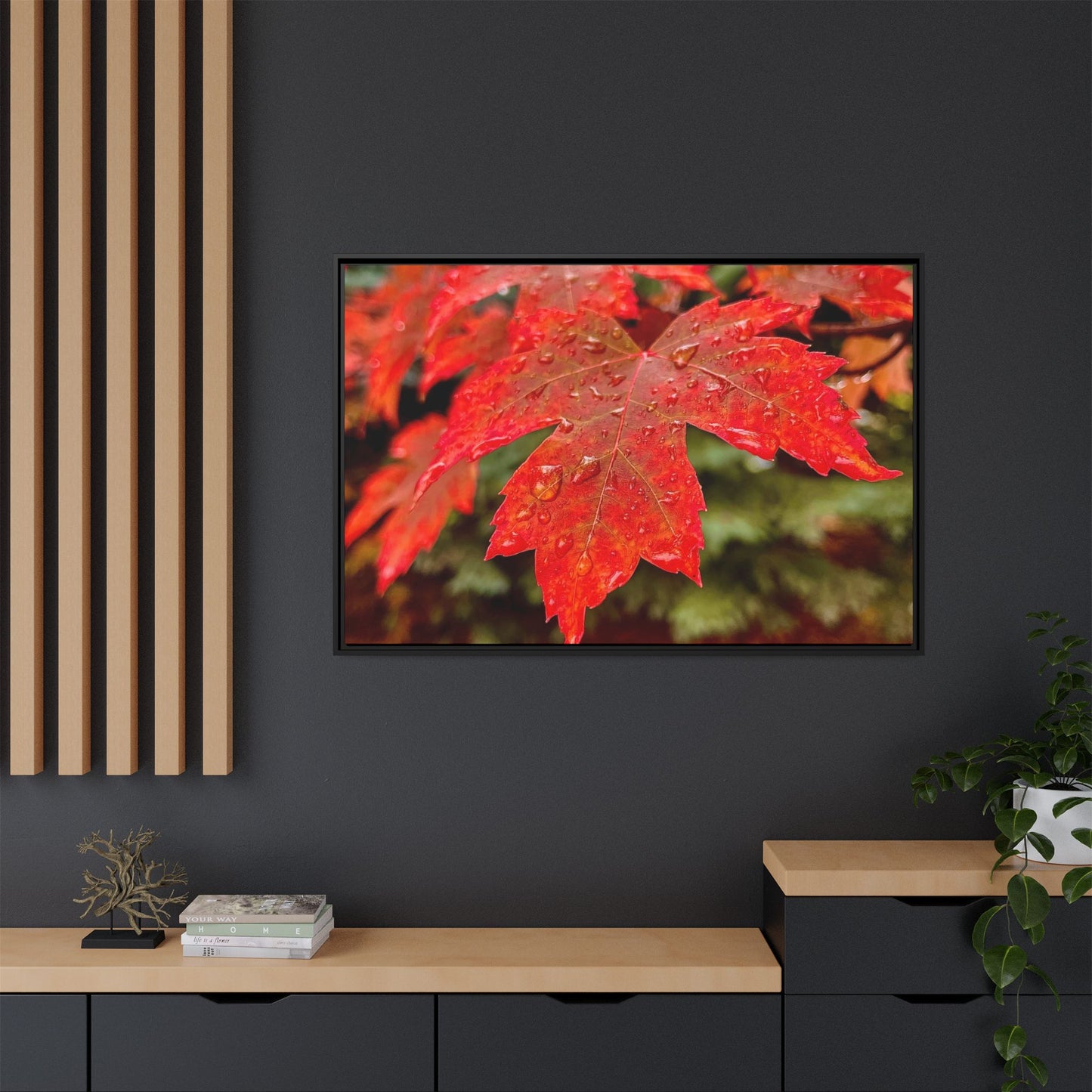 Vibrant Nature Wall Art, Autumn Decor, Framed Canvas Print, Home Decor, Gift for Nature Lovers, Fall Decoration, Thanksgiving