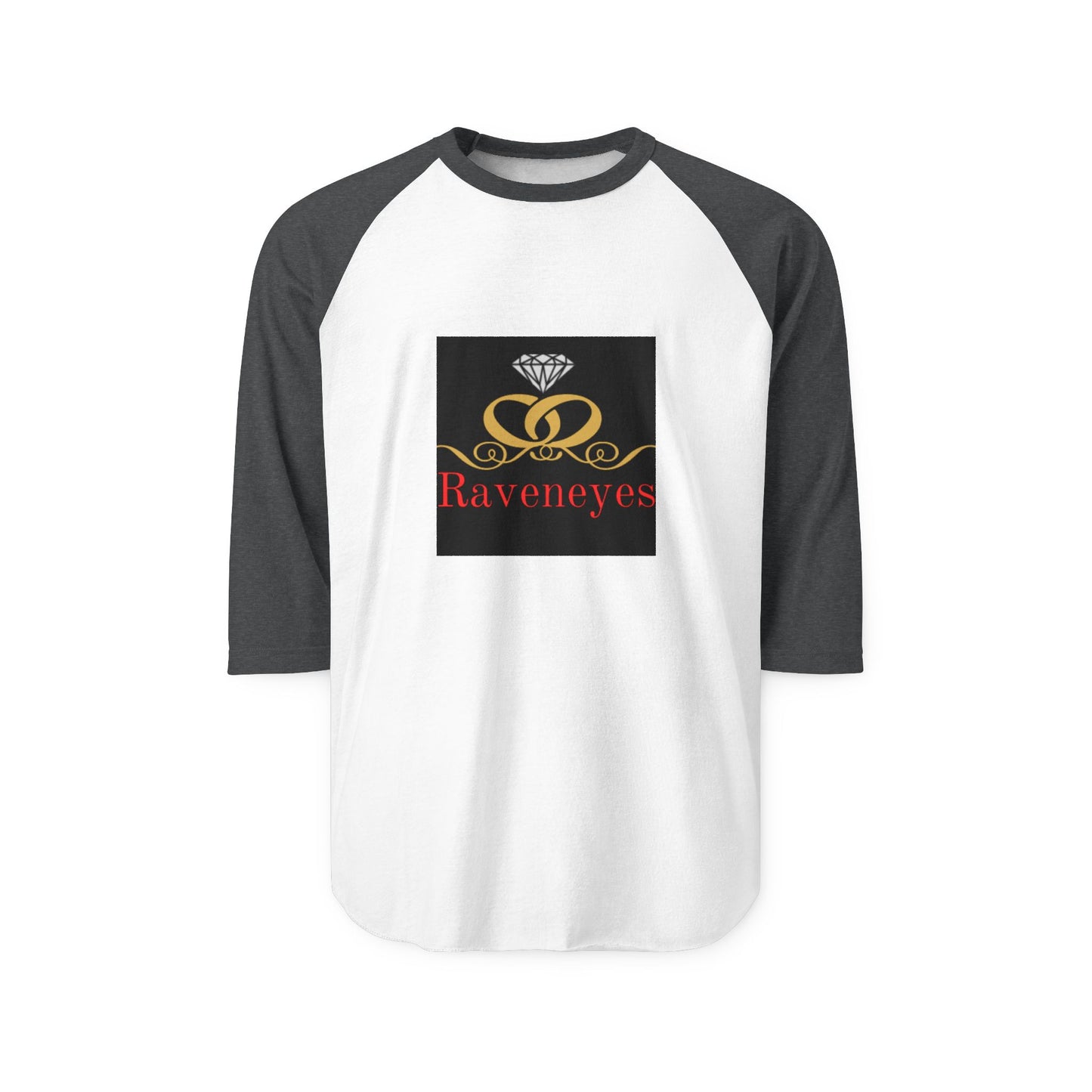 Unisex Three-Quarter Sleeve Raglan Shirt with Raveneyes Design | Casual Wear, Sports Shirt, Gift for Him/Her, Everyday Use, Festival Apparel