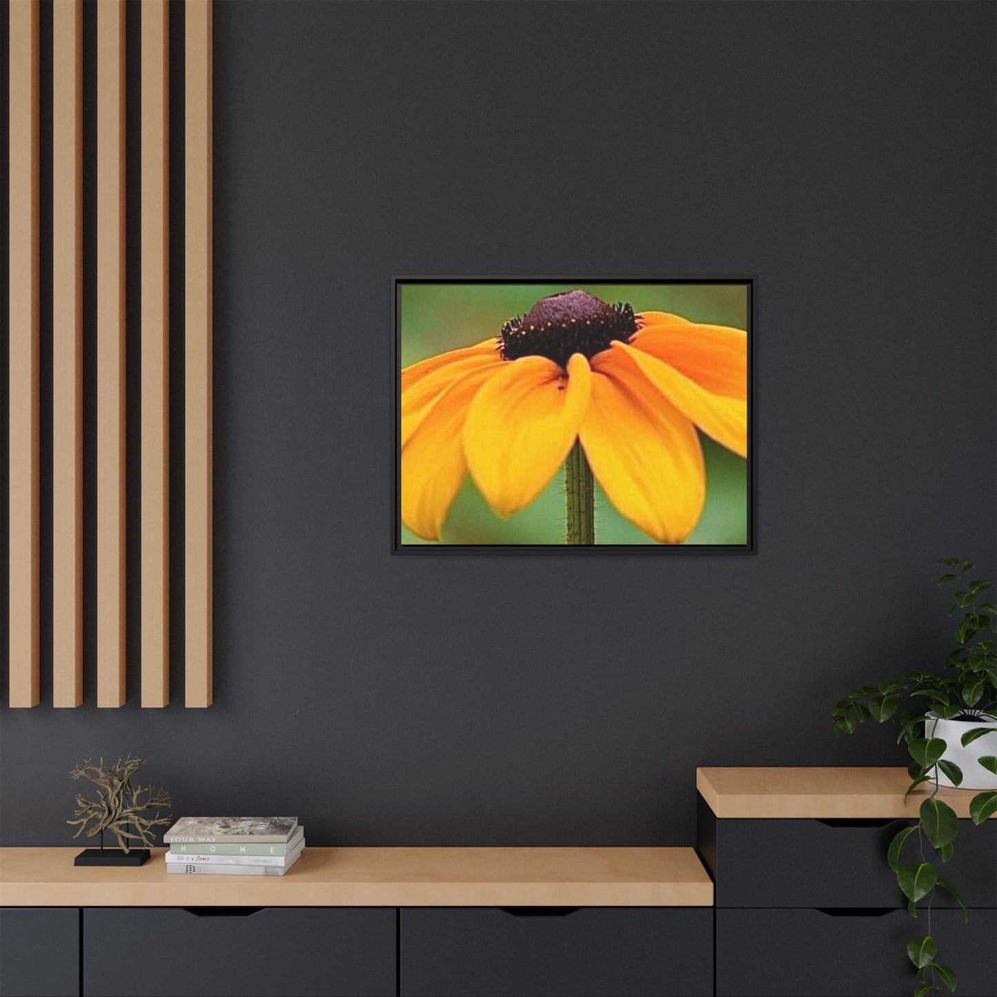 Framed Canvas Art Print, Vibrant Flower Wall Decor, Nature Photography for Home, Gift for Garden Lover, Modern Room Accent, Floral Artwork