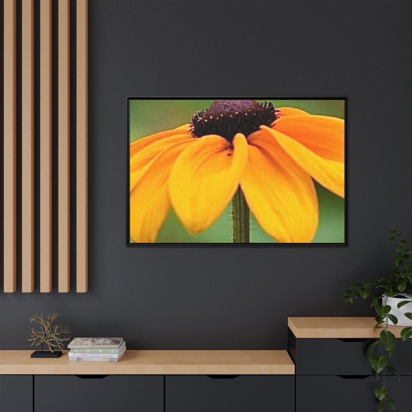 Framed Canvas Art Print, Vibrant Flower Wall Decor, Nature Photography for Home, Gift for Garden Lover, Modern Room Accent, Floral Artwork