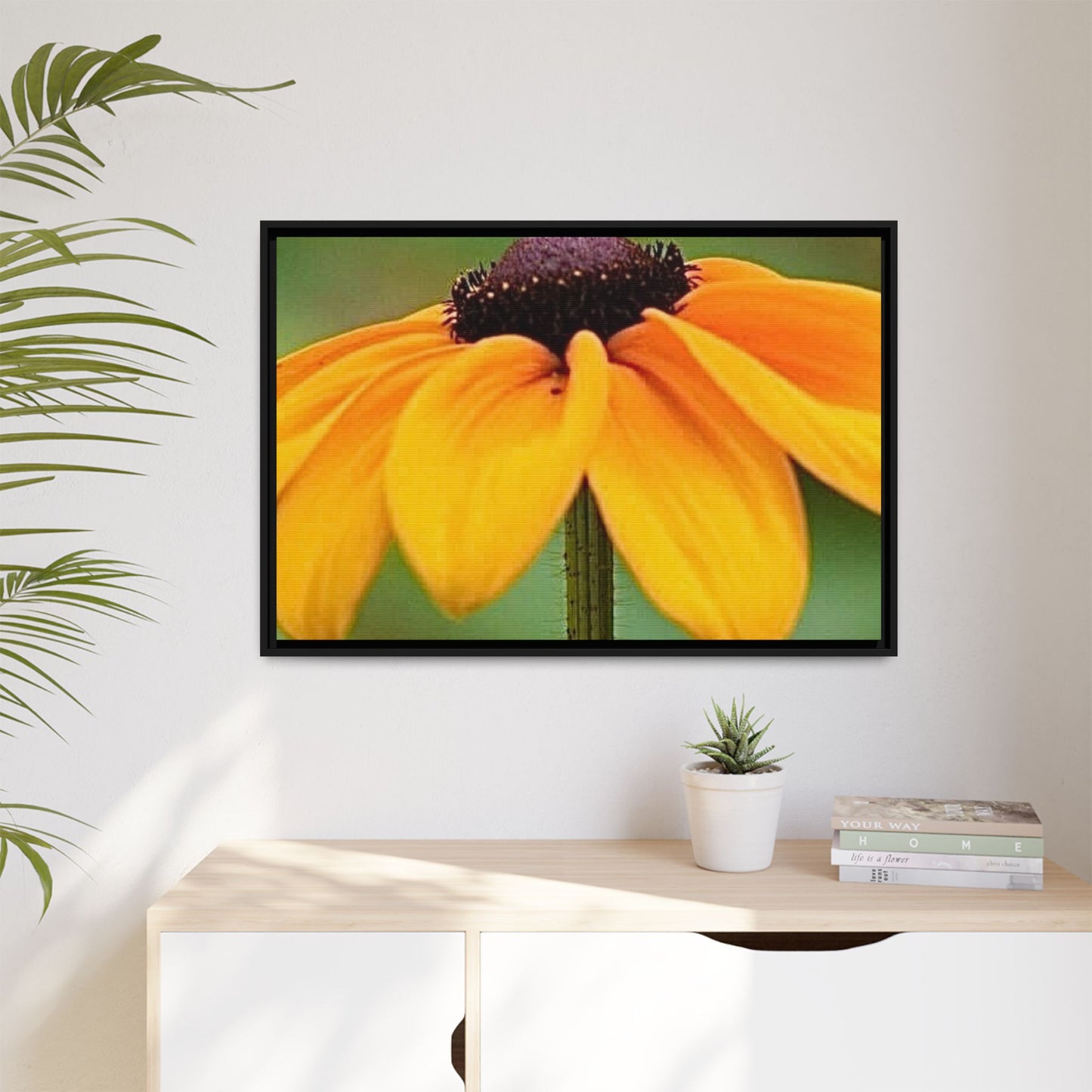 Framed Canvas Art Print, Vibrant Flower Wall Decor, Nature Photography for Home, Gift for Garden Lover, Modern Room Accent, Floral Artwork