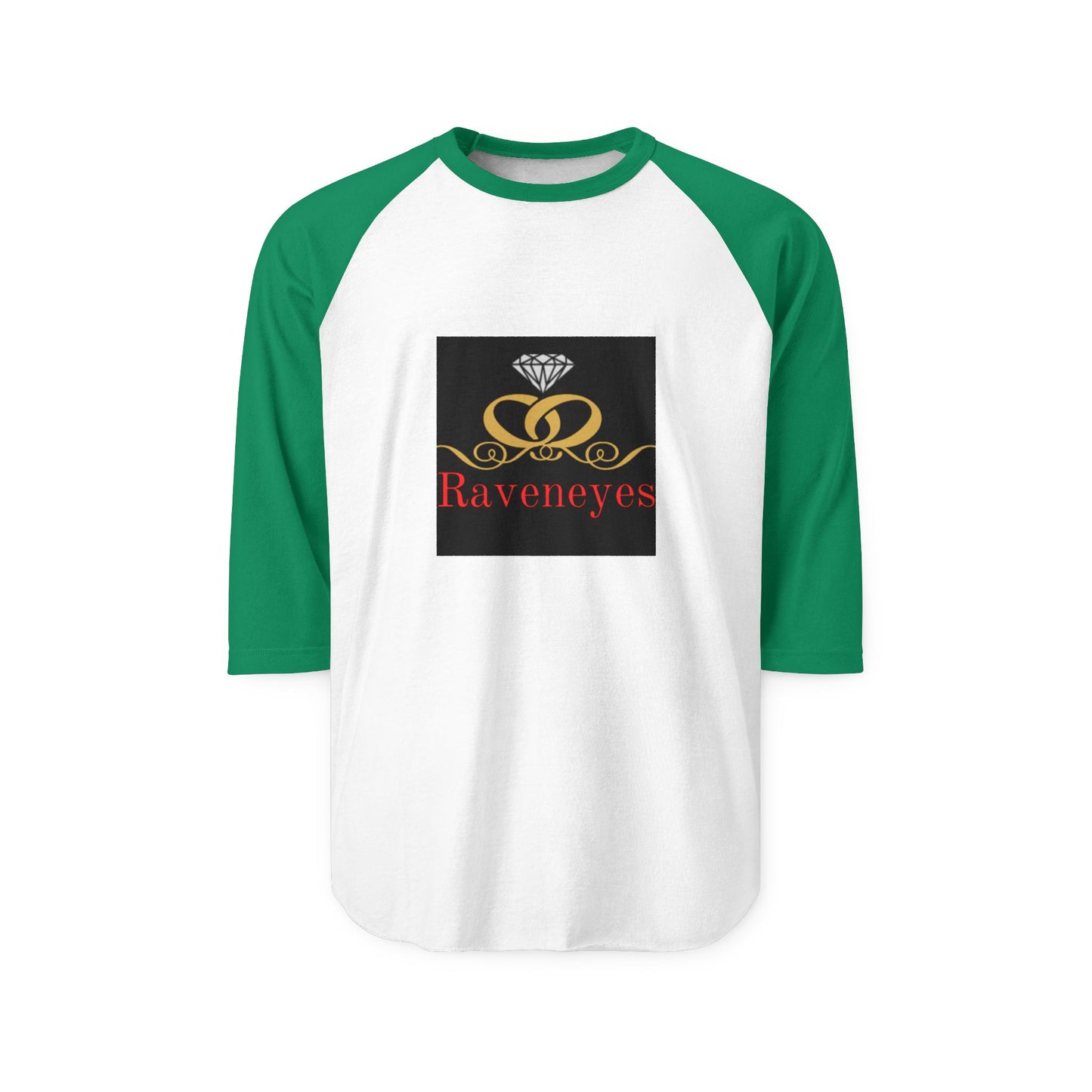 Unisex Three-Quarter Sleeve Raglan Shirt with Raveneyes Design | Casual Wear, Sports Shirt, Gift for Him/Her, Everyday Use, Festival Apparel