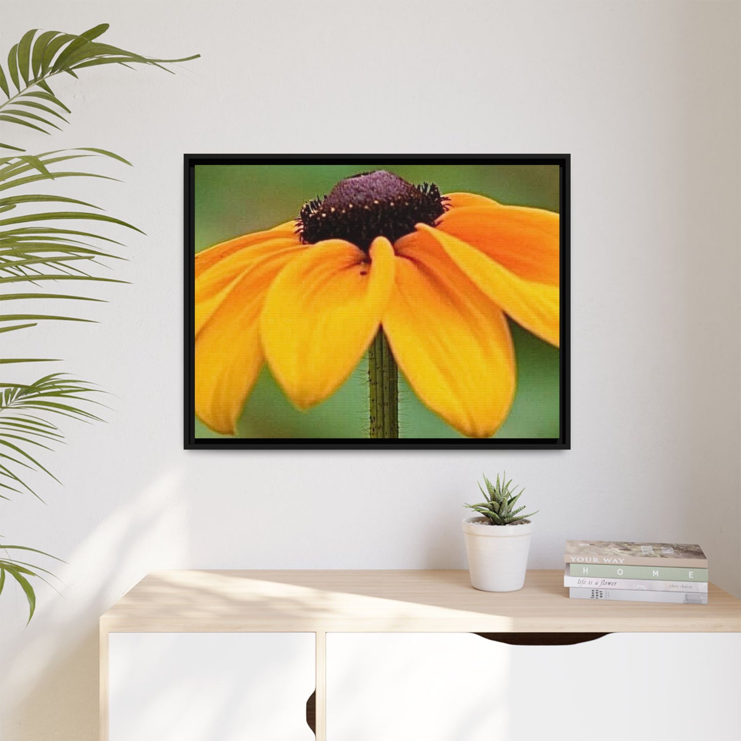 Framed Canvas Art Print, Vibrant Flower Wall Decor, Nature Photography for Home, Gift for Garden Lover, Modern Room Accent, Floral Artwork