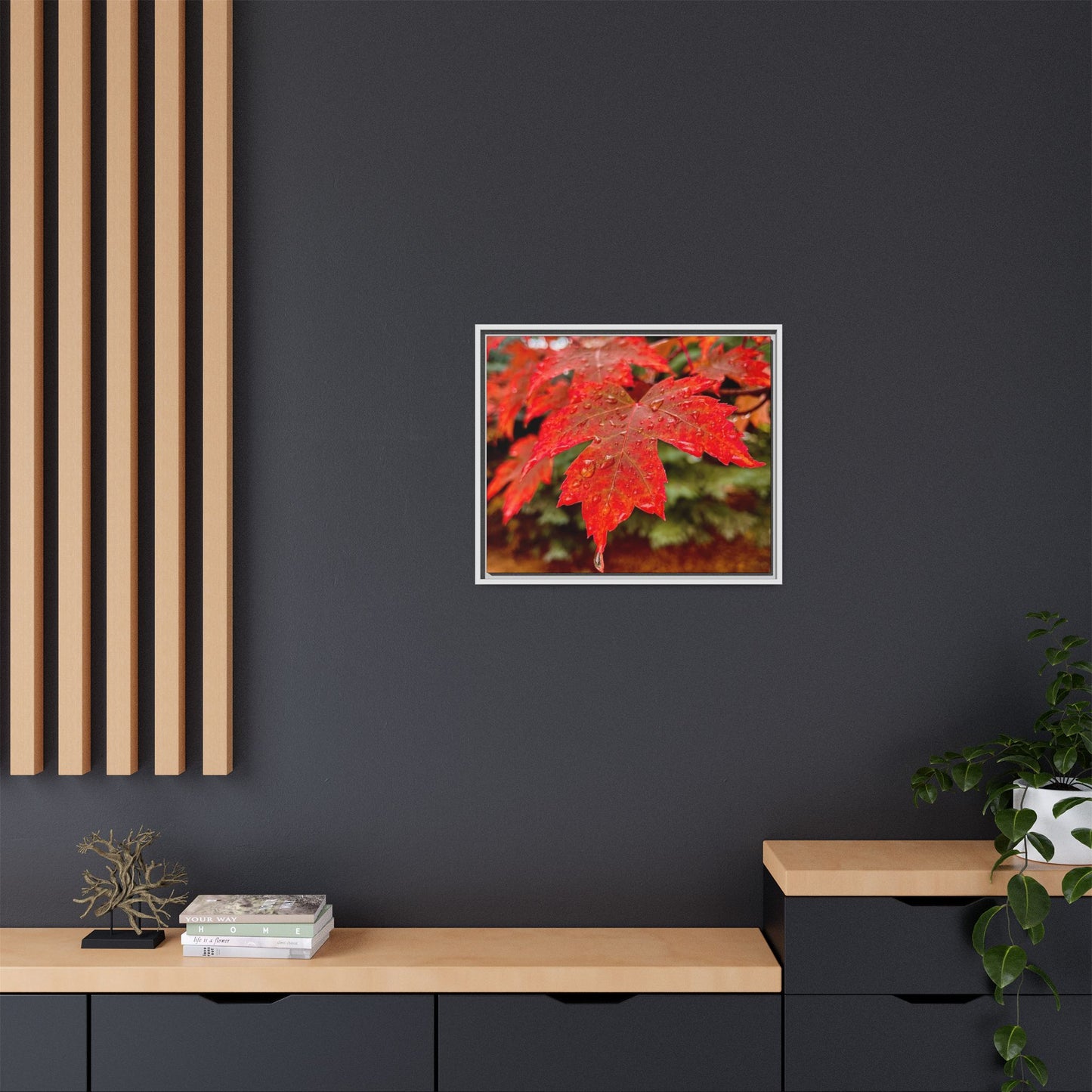 Vibrant Nature Wall Art, Autumn Decor, Framed Canvas Print, Home Decor, Gift for Nature Lovers, Fall Decoration, Thanksgiving