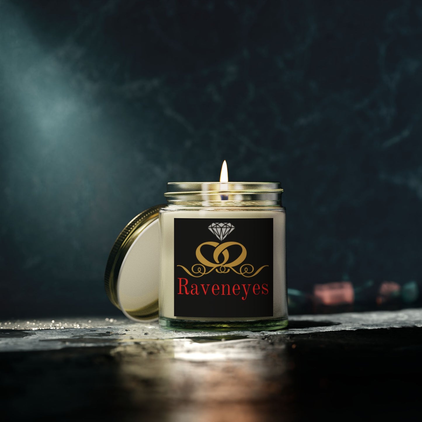Luxury Scented Candle, Aromatic Gift for Relaxation, Home Decor, Birthday, Wedding, Spa Day, Raveneyes Design