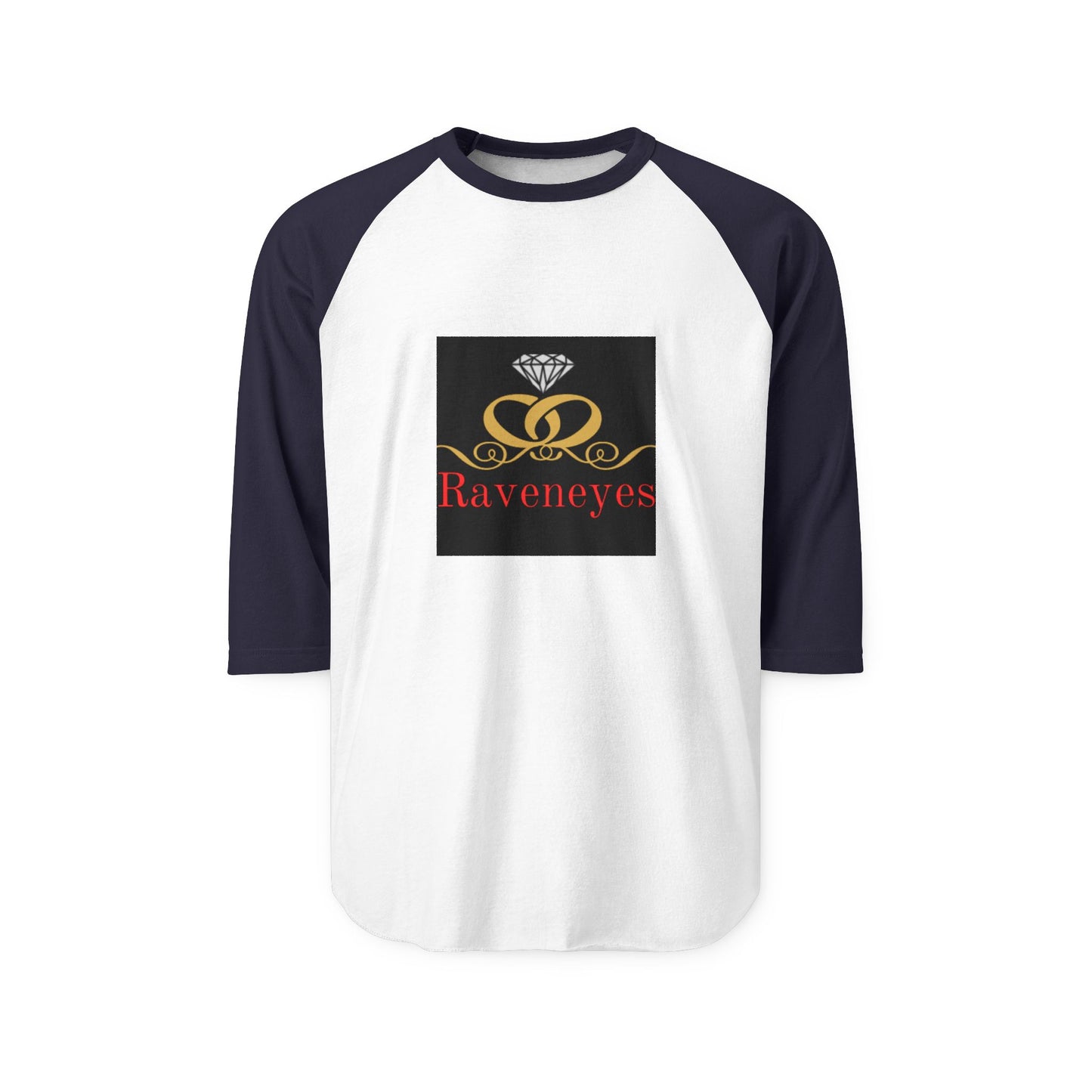 Unisex Three-Quarter Sleeve Raglan Shirt with Raveneyes Design | Casual Wear, Sports Shirt, Gift for Him/Her, Everyday Use, Festival Apparel