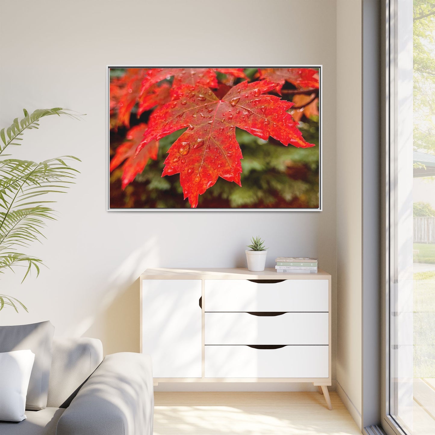 Vibrant Nature Wall Art, Autumn Decor, Framed Canvas Print, Home Decor, Gift for Nature Lovers, Fall Decoration, Thanksgiving