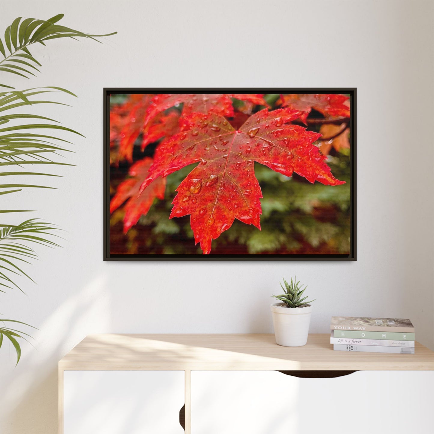 Vibrant Nature Wall Art, Autumn Decor, Framed Canvas Print, Home Decor, Gift for Nature Lovers, Fall Decoration, Thanksgiving