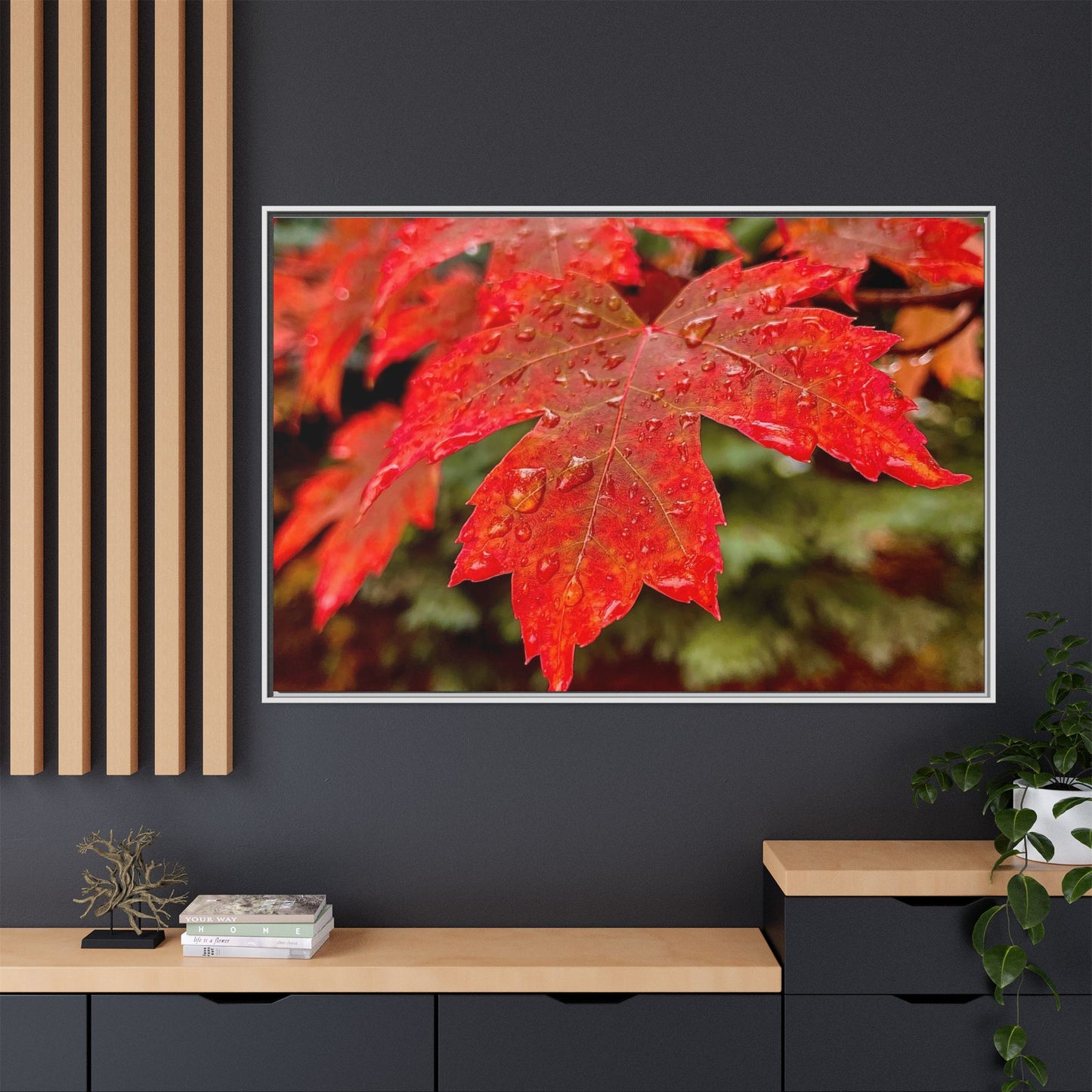 Vibrant Nature Wall Art, Autumn Decor, Framed Canvas Print, Home Decor, Gift for Nature Lovers, Fall Decoration, Thanksgiving
