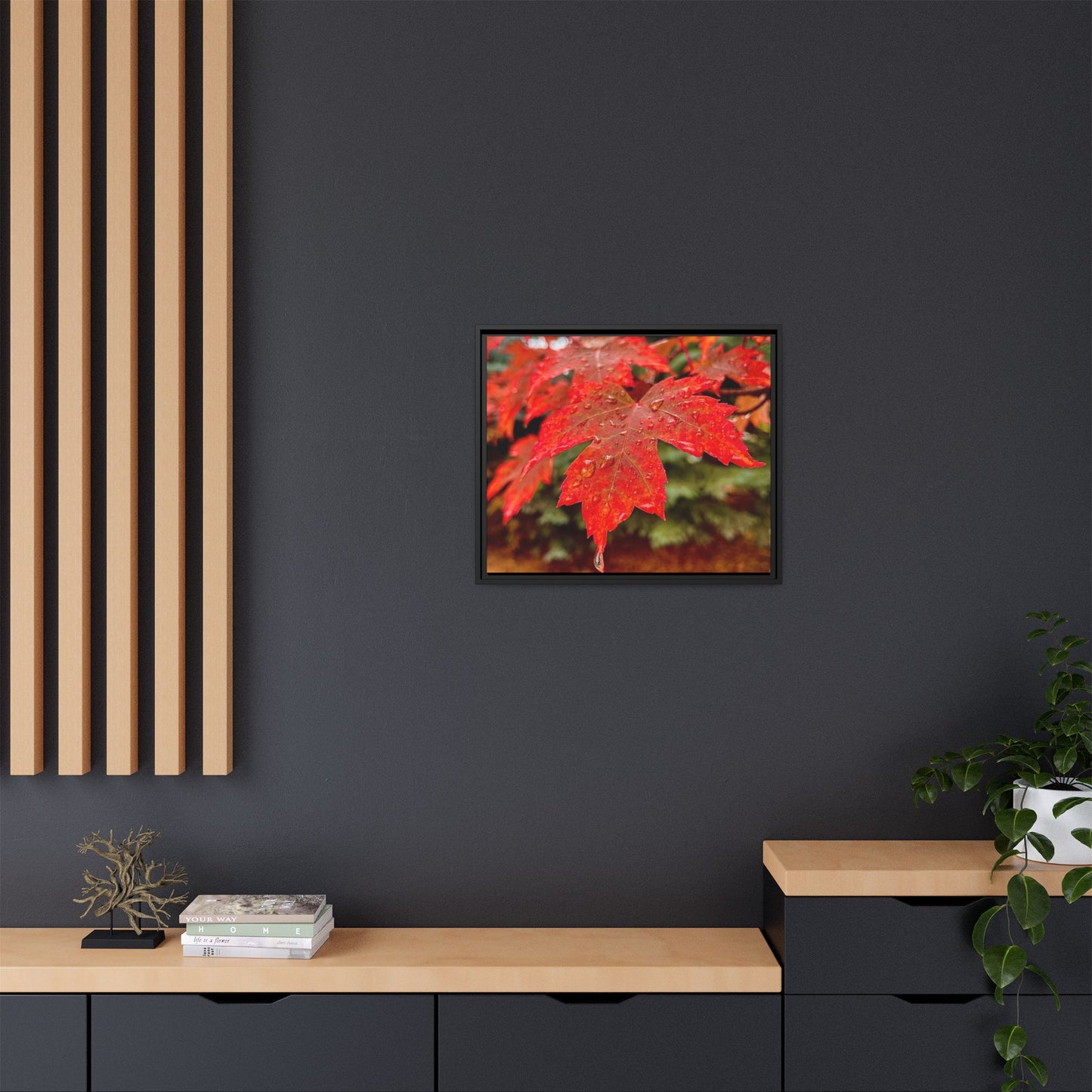 Vibrant Nature Wall Art, Autumn Decor, Framed Canvas Print, Home Decor, Gift for Nature Lovers, Fall Decoration, Thanksgiving