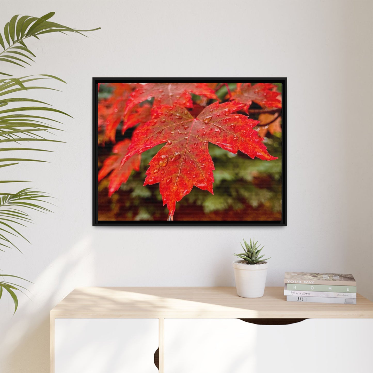 Vibrant Nature Wall Art, Autumn Decor, Framed Canvas Print, Home Decor, Gift for Nature Lovers, Fall Decoration, Thanksgiving