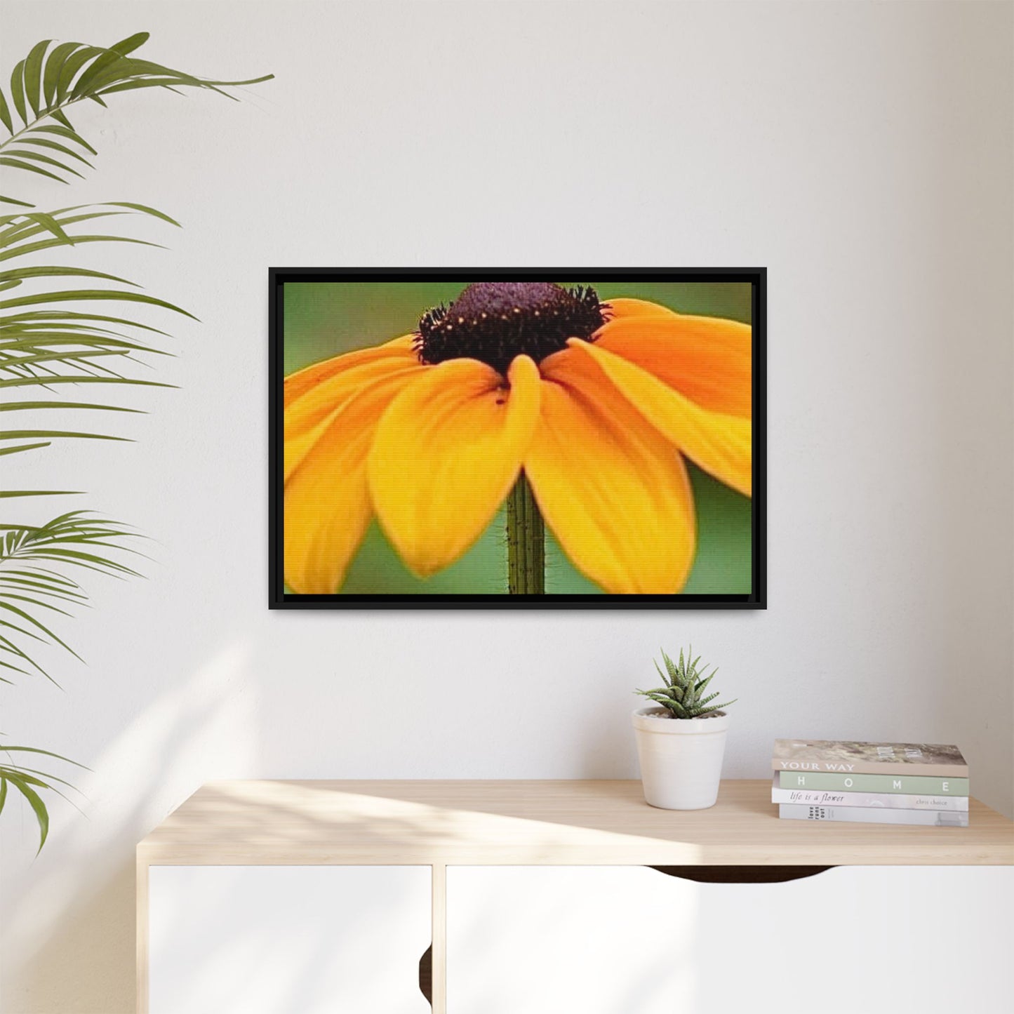 Framed Canvas Art Print, Vibrant Flower Wall Decor, Nature Photography for Home, Gift for Garden Lover, Modern Room Accent, Floral Artwork