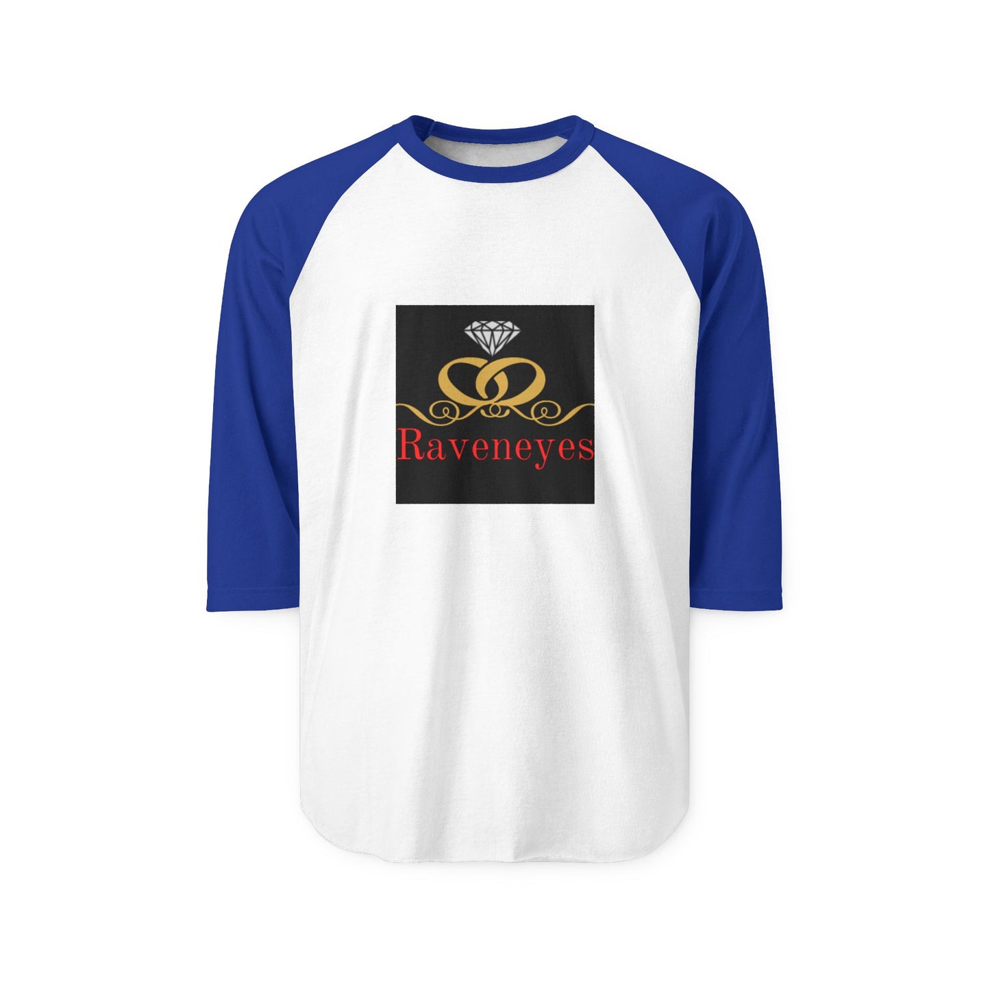 Unisex Three-Quarter Sleeve Raglan Shirt with Raveneyes Design | Casual Wear, Sports Shirt, Gift for Him/Her, Everyday Use, Festival Apparel