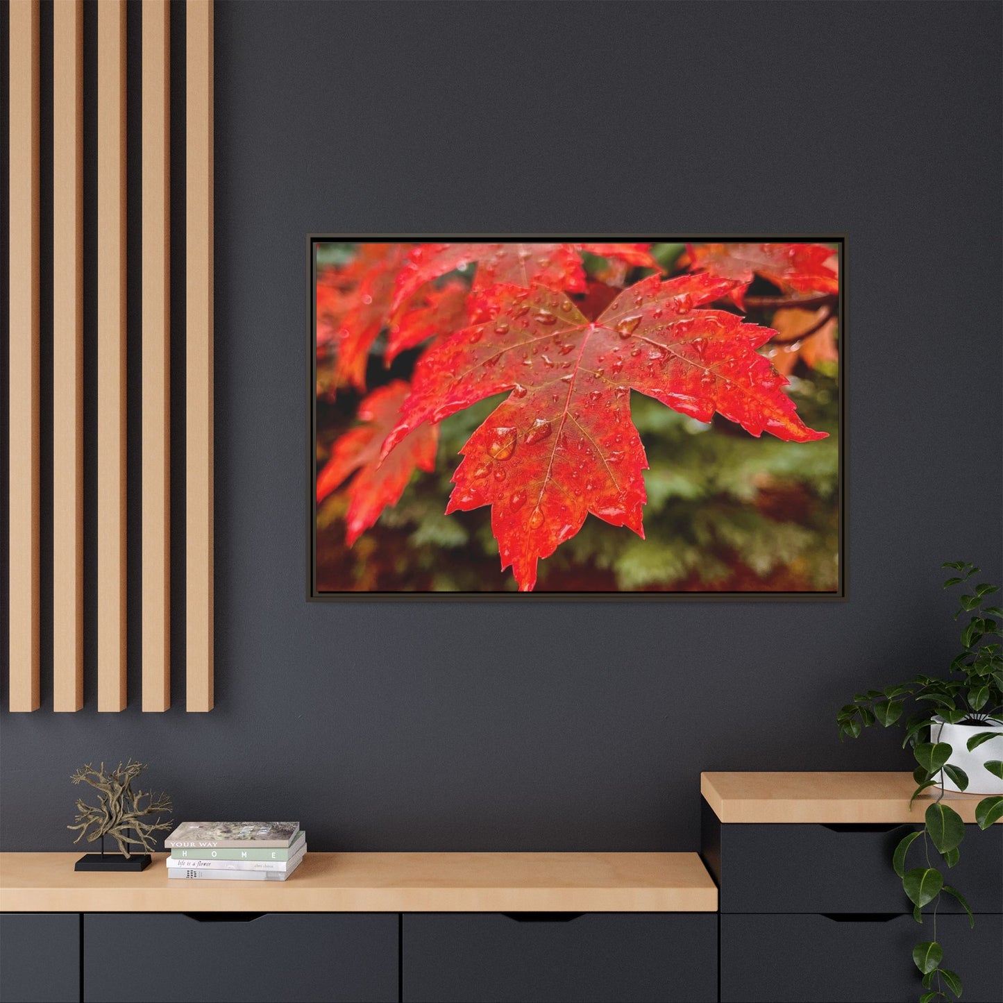 Vibrant Nature Wall Art, Autumn Decor, Framed Canvas Print, Home Decor, Gift for Nature Lovers, Fall Decoration, Thanksgiving