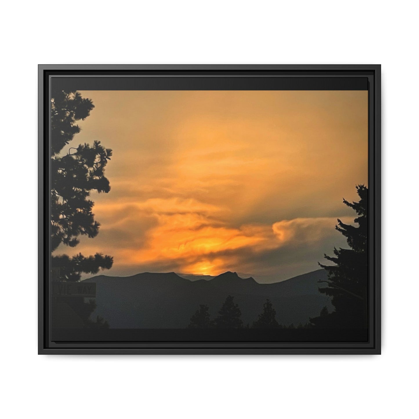 Framed Sunset Canvas Print, Relaxing Wall Art, Nature Decor, Home Decor, Gift for Nature Lovers