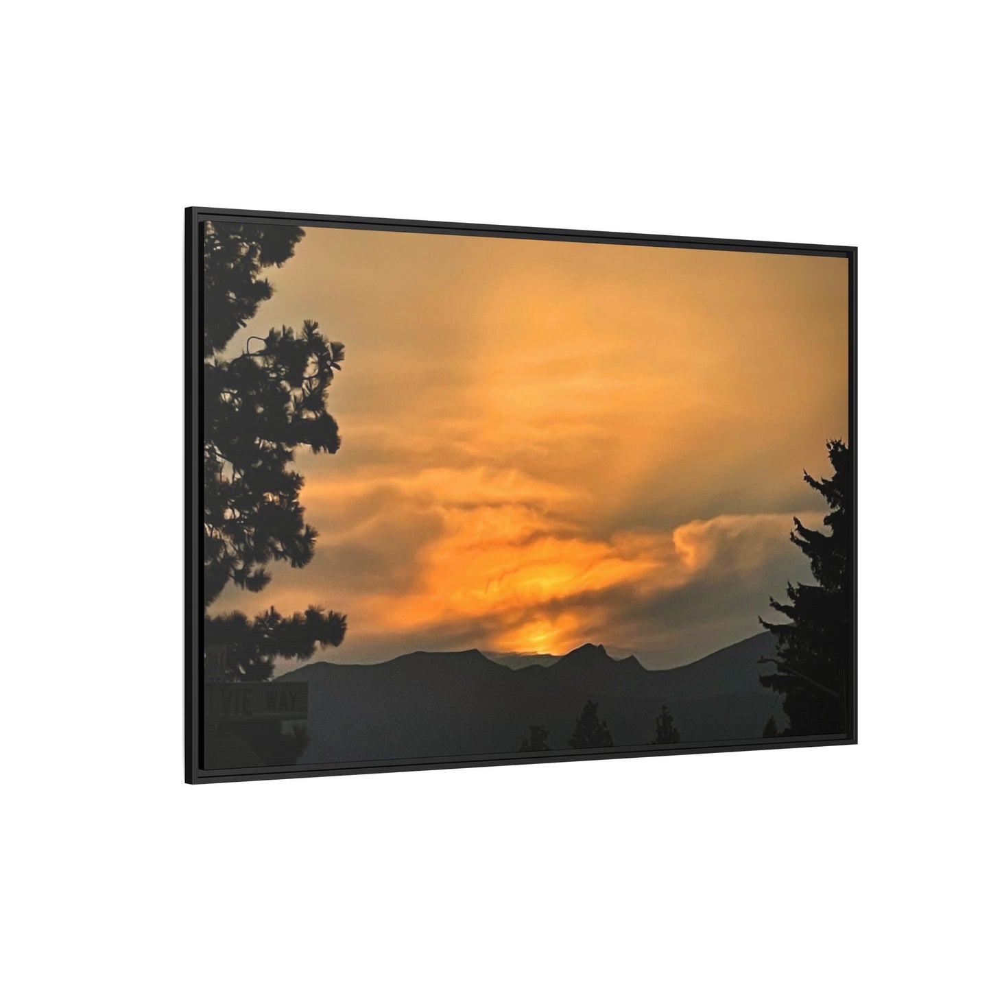 Framed Sunset Canvas Print, Relaxing Wall Art, Nature Decor, Home Decor, Gift for Nature Lovers