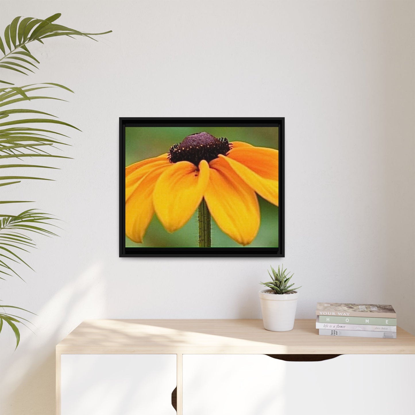Framed Canvas Art Print, Vibrant Flower Wall Decor, Nature Photography for Home, Gift for Garden Lover, Modern Room Accent, Floral Artwork