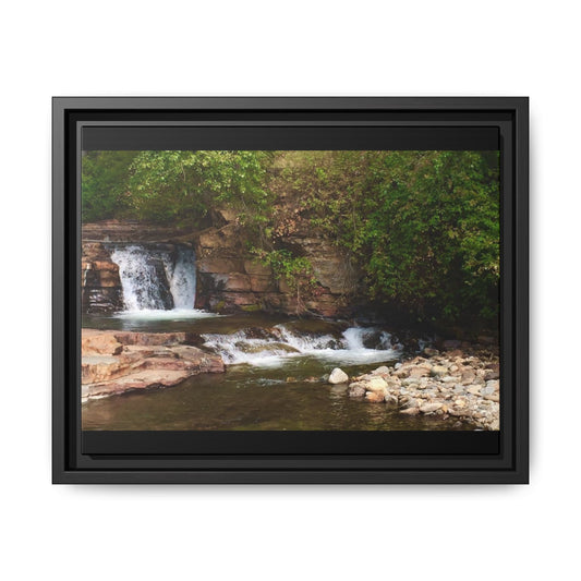Framed Nature Canvas Wall Art - Tranquil Waterfall Scene, Home Decor, Gift, Nature Lovers, Living Room, Outdoor Vibes
