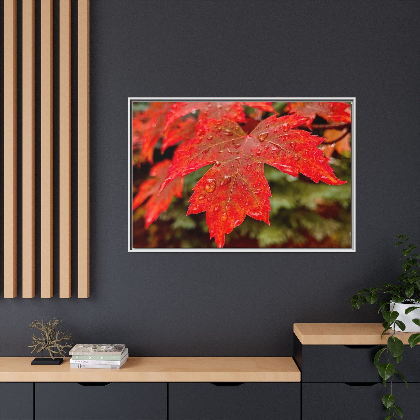 Vibrant Nature Wall Art, Autumn Decor, Framed Canvas Print, Home Decor, Gift for Nature Lovers, Fall Decoration, Thanksgiving
