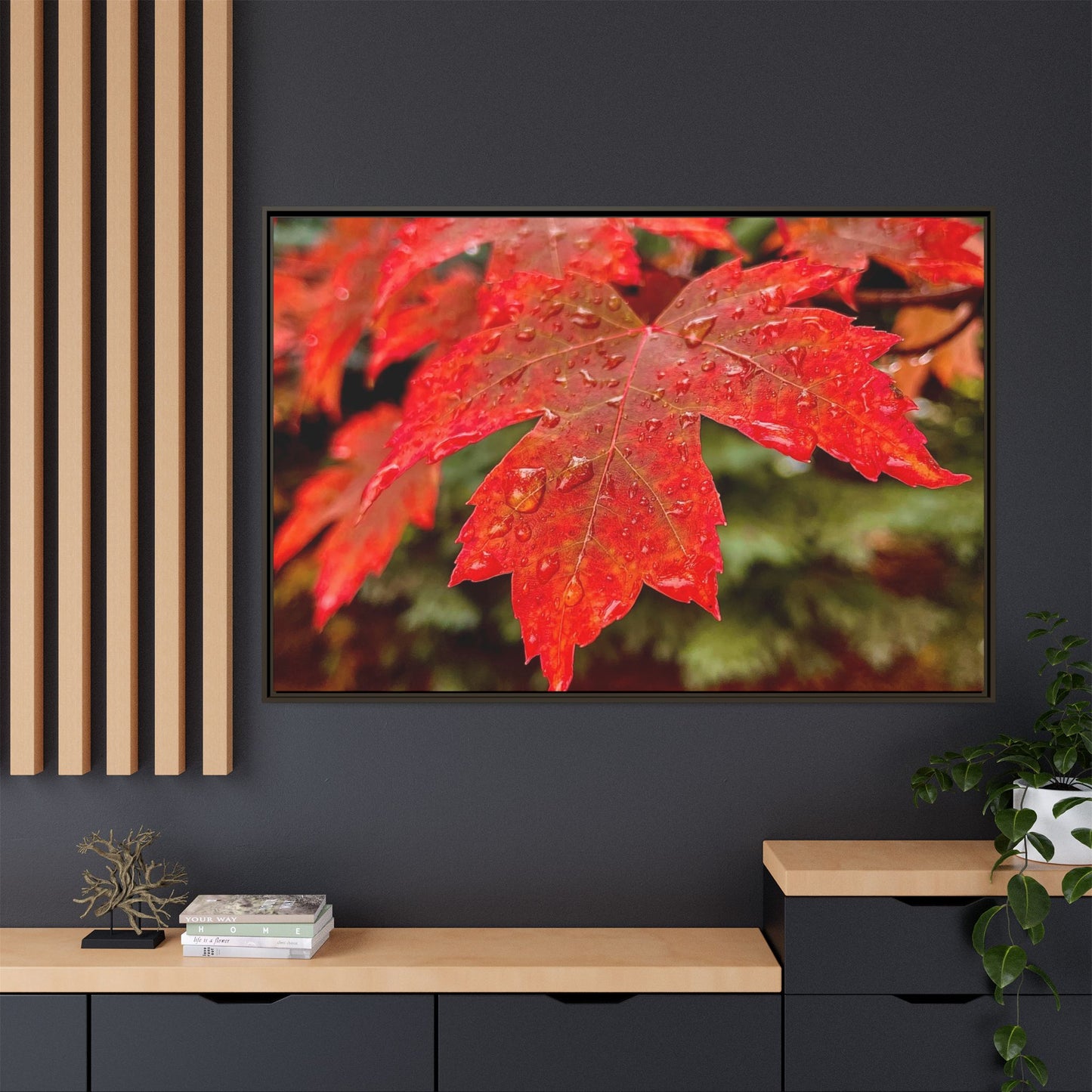 Vibrant Nature Wall Art, Autumn Decor, Framed Canvas Print, Home Decor, Gift for Nature Lovers, Fall Decoration, Thanksgiving