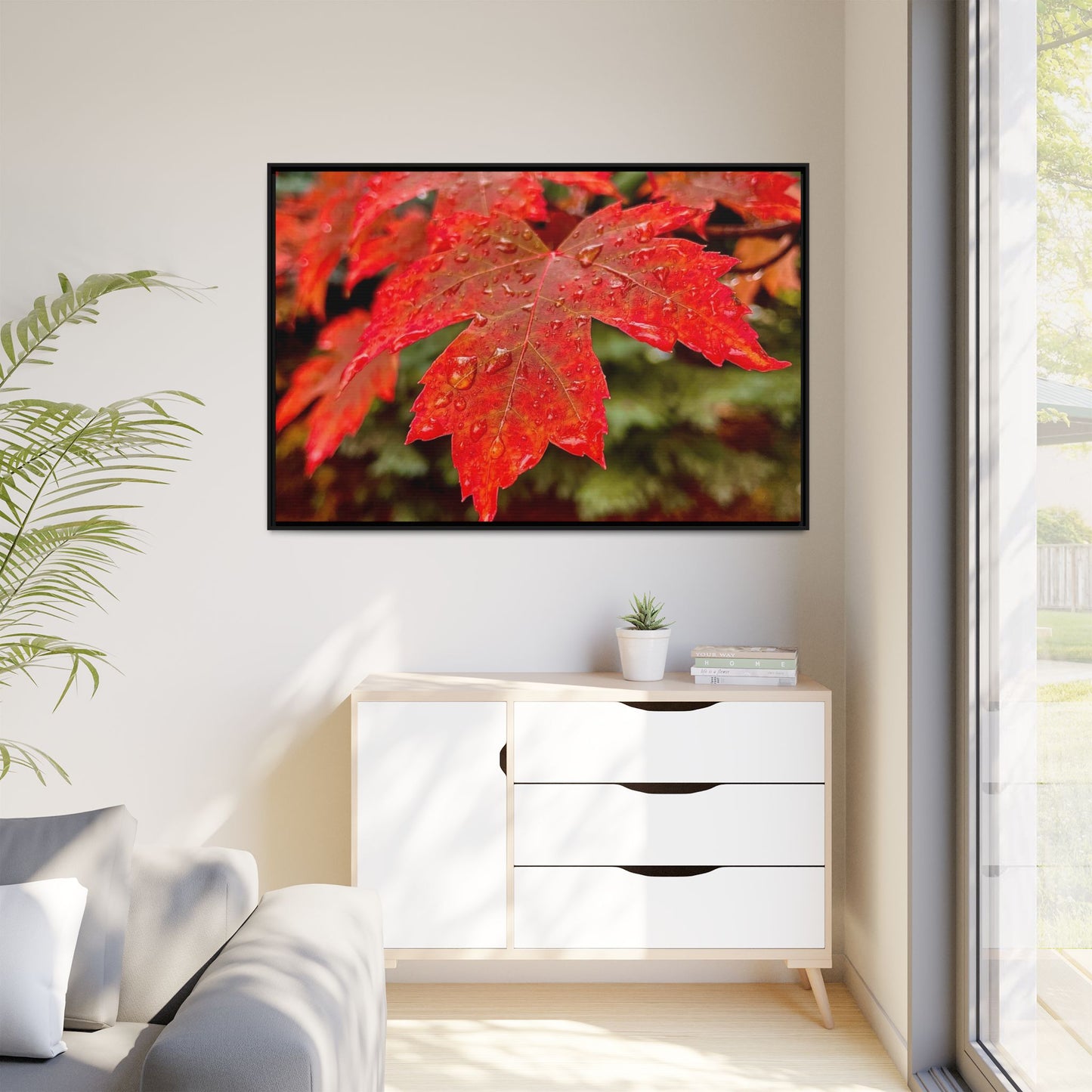 Vibrant Nature Wall Art, Autumn Decor, Framed Canvas Print, Home Decor, Gift for Nature Lovers, Fall Decoration, Thanksgiving