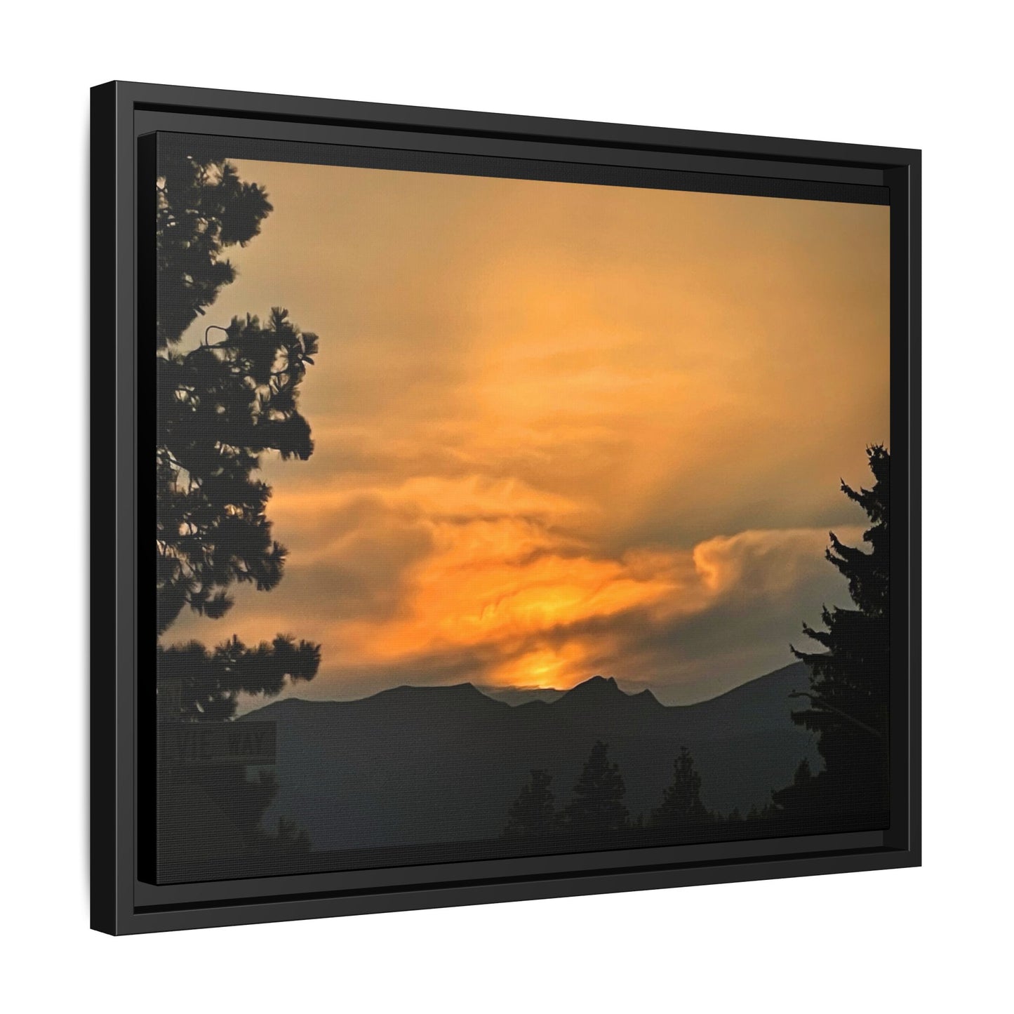 Framed Sunset Canvas Print, Relaxing Wall Art, Nature Decor, Home Decor, Gift for Nature Lovers