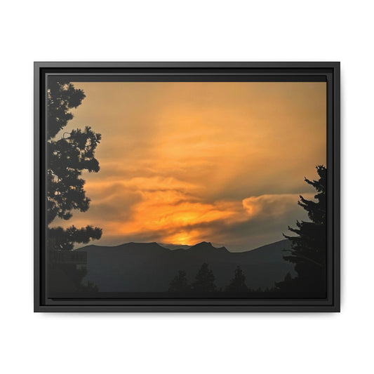 Framed Sunset Canvas Print, Relaxing Wall Art, Nature Decor, Home Decor, Gift for Nature Lovers