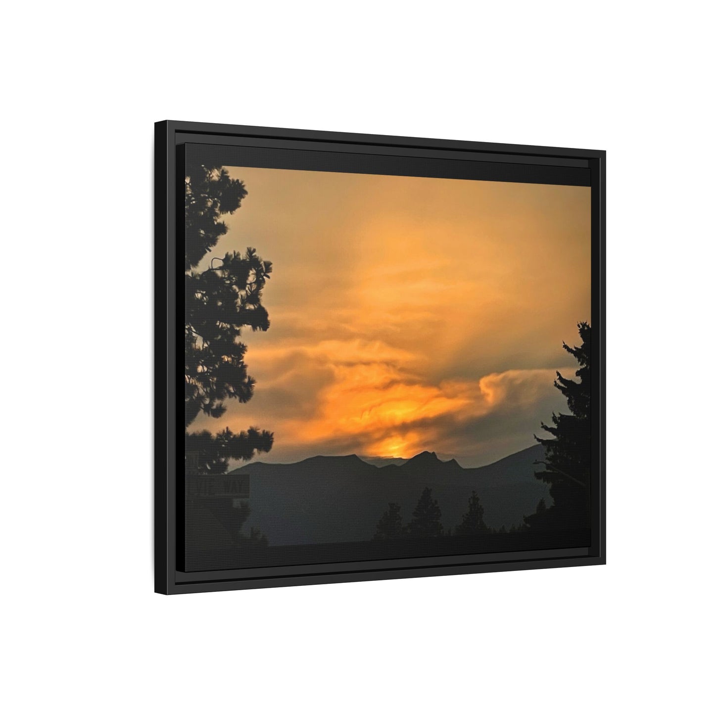 Framed Sunset Canvas Print, Relaxing Wall Art, Nature Decor, Home Decor, Gift for Nature Lovers