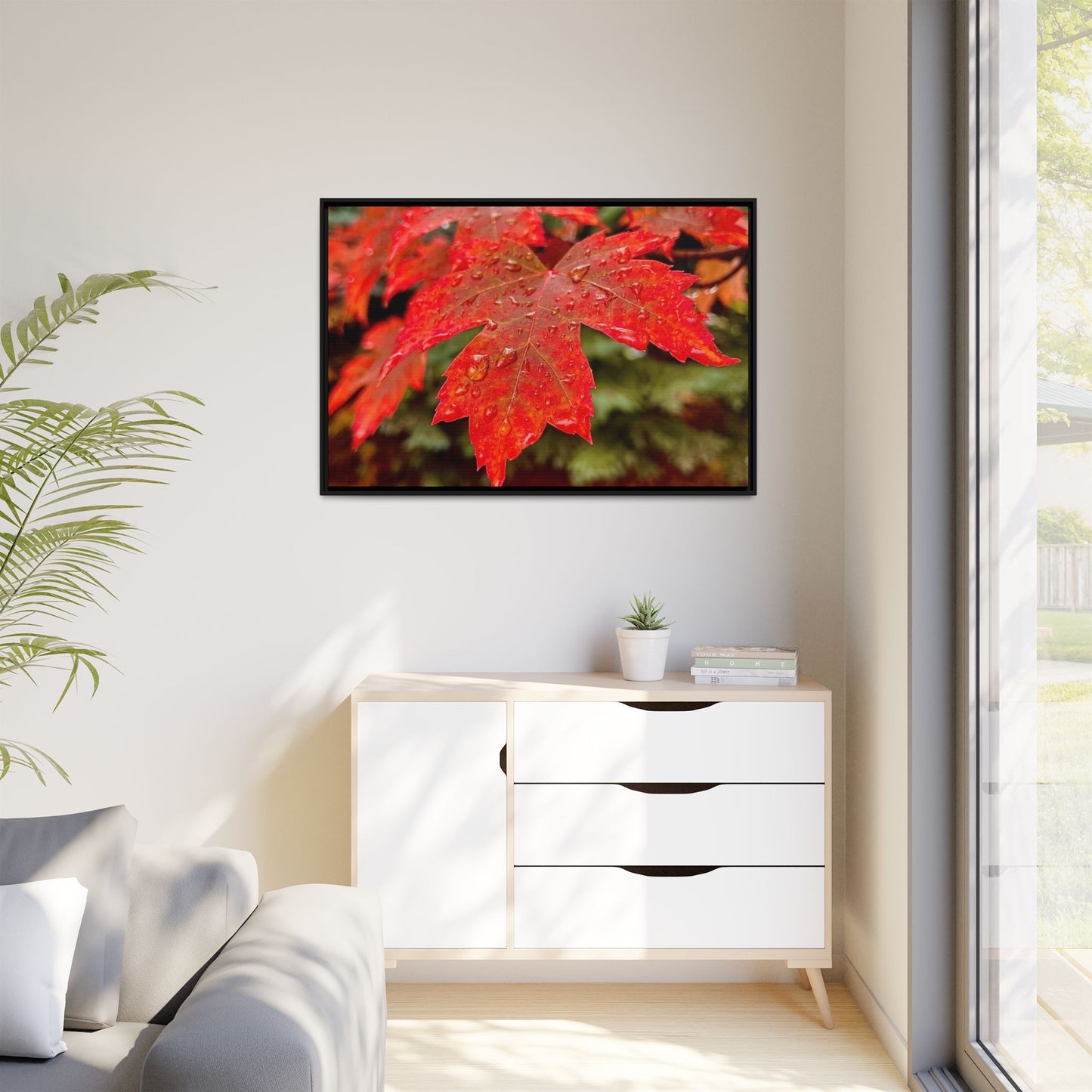 Vibrant Nature Wall Art, Autumn Decor, Framed Canvas Print, Home Decor, Gift for Nature Lovers, Fall Decoration, Thanksgiving