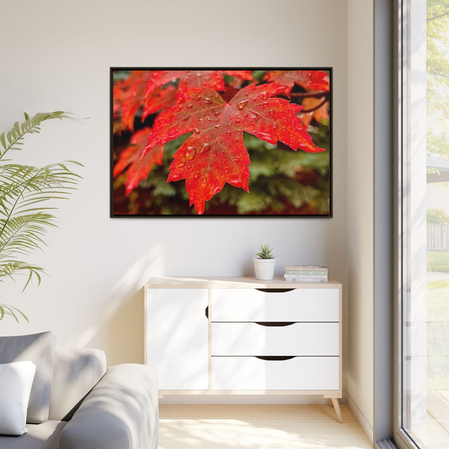 Vibrant Nature Wall Art, Autumn Decor, Framed Canvas Print, Home Decor, Gift for Nature Lovers, Fall Decoration, Thanksgiving