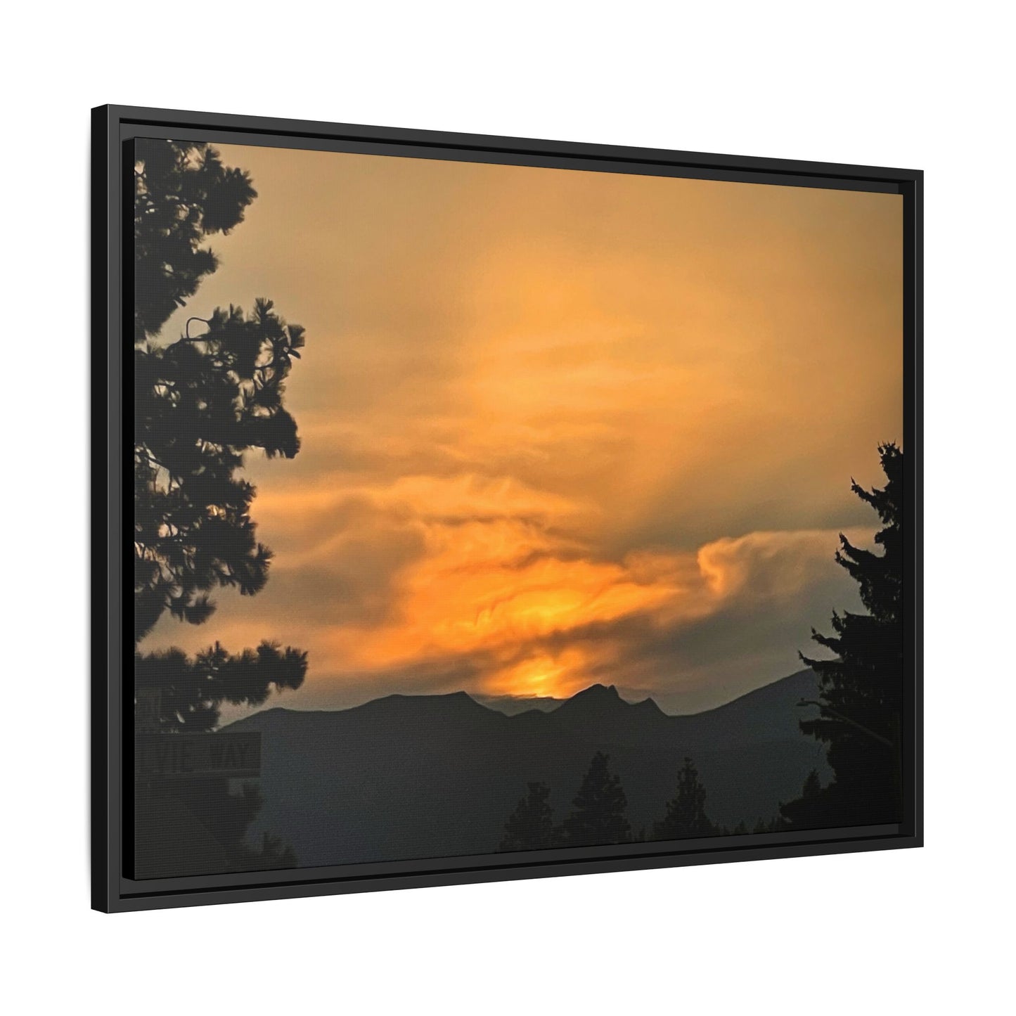 Framed Sunset Canvas Print, Relaxing Wall Art, Nature Decor, Home Decor, Gift for Nature Lovers